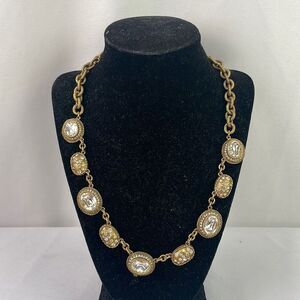 Vintage Elizabeth Cole Cz Circles Necklace